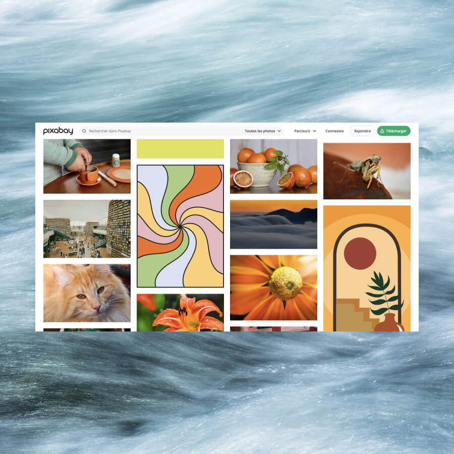 Pixabay Interface du site "Pixabay"